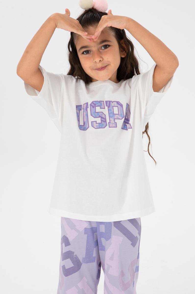 Kız Çocuk Lila Şortlu Alt Üst Takım