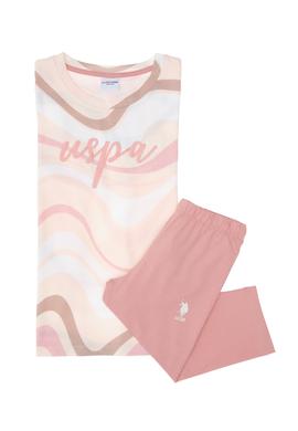 Kız Çocuk Pudra Capri Alt Üst Takım - 50311687015