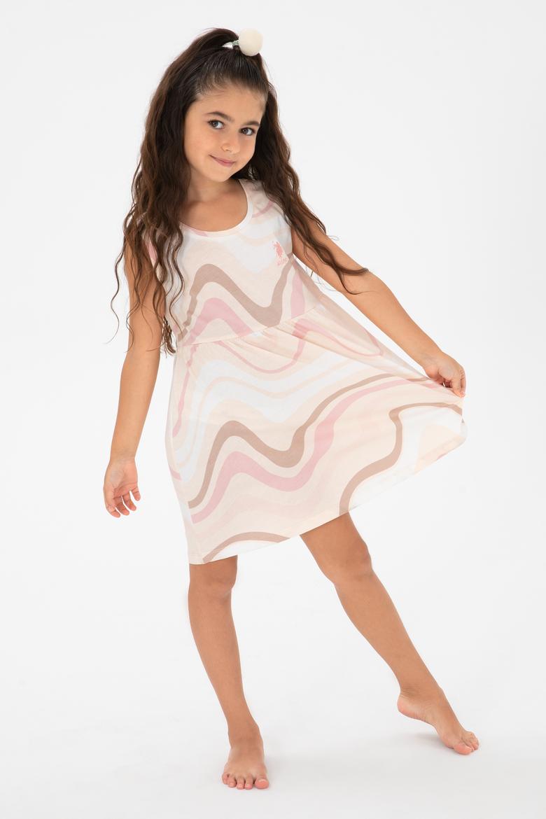 Kız Çocuk Bej Örme Elbise - 50312061013