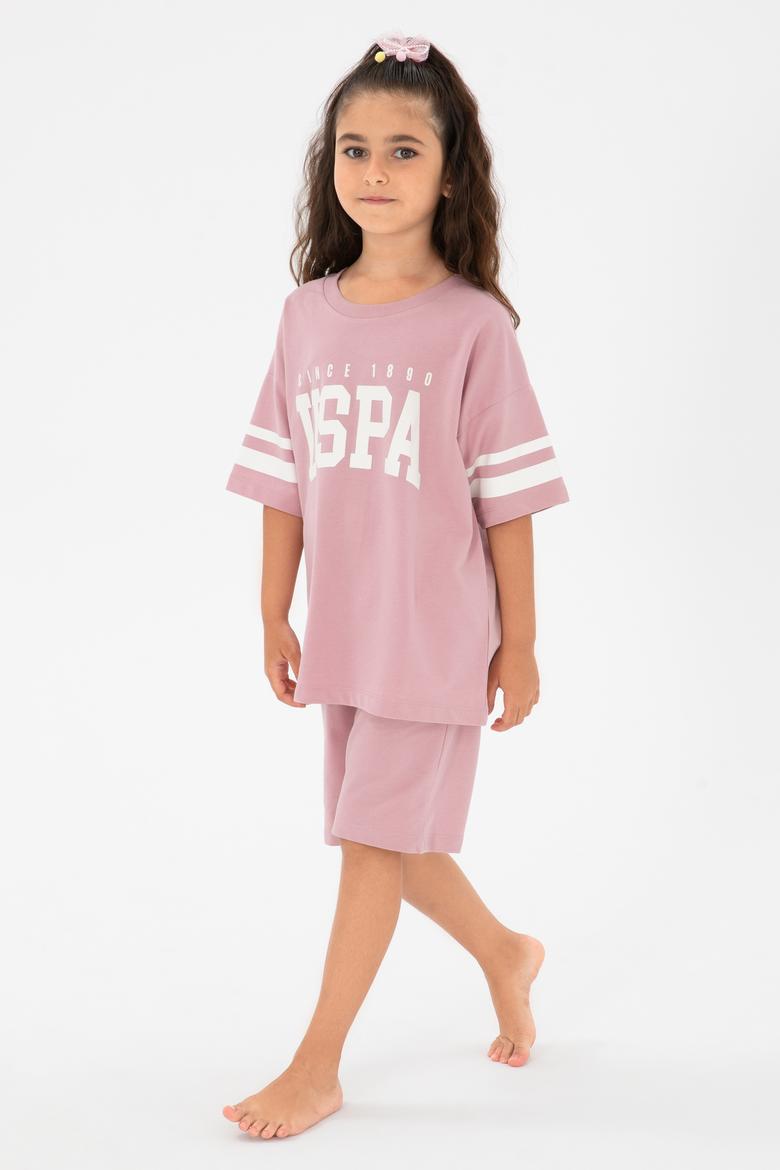 Kız Çocuk Pembe Şortlu Alt Üst Takım - 50312529002