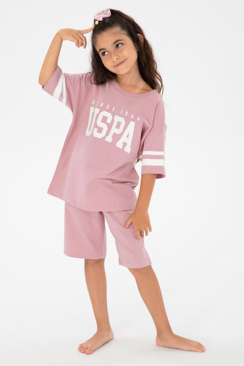 Kız Çocuk Pembe Şortlu Alt Üst Takım - 50312529002
