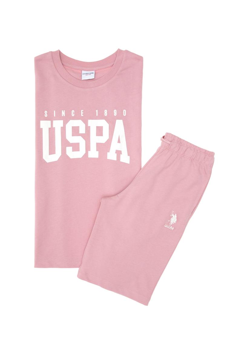 Kız Çocuk Pembe Şortlu Alt Üst Takım - 50312529002