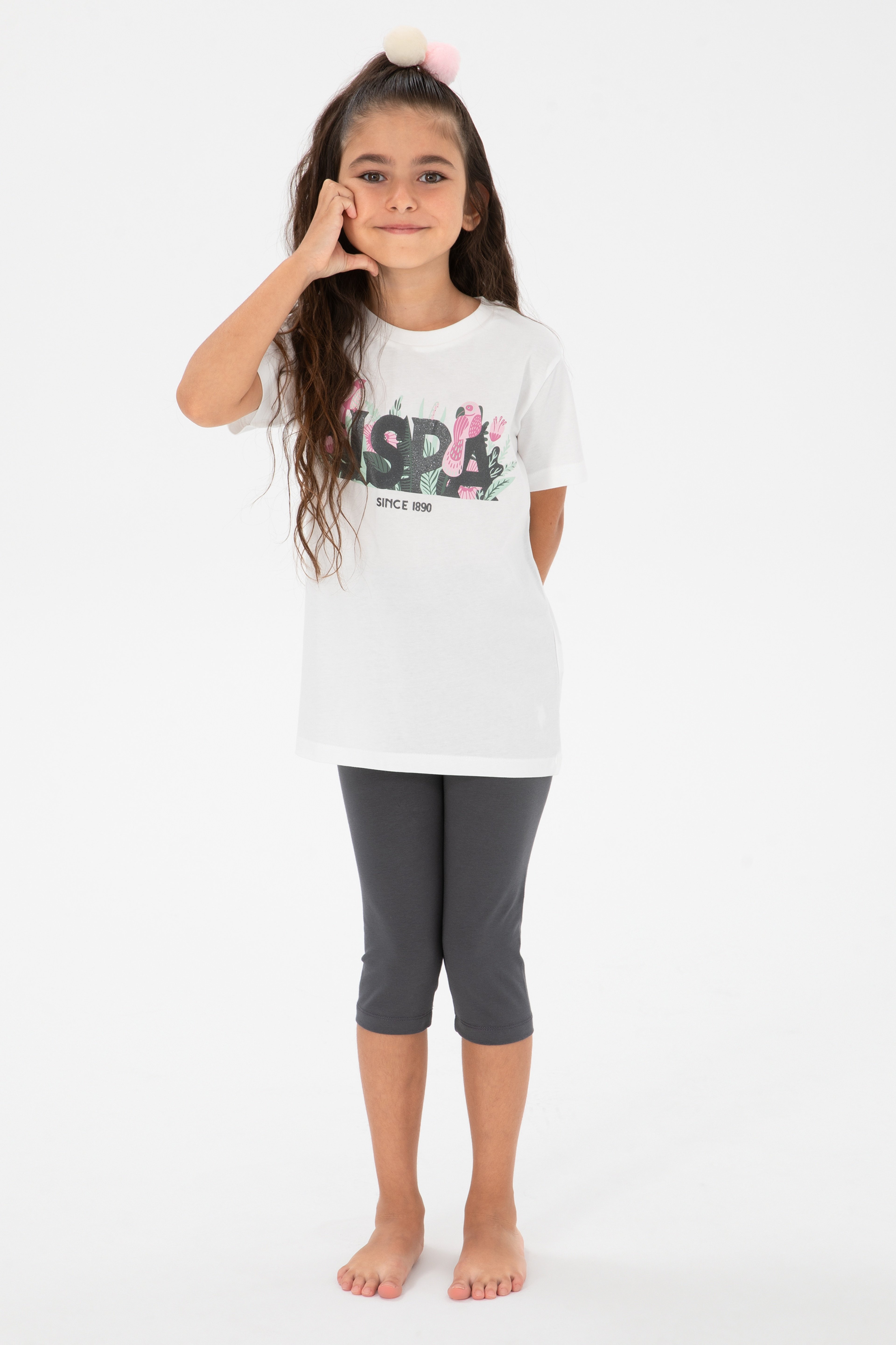 Kız Çocuk Beyaz Pijama Takımı - Image 2