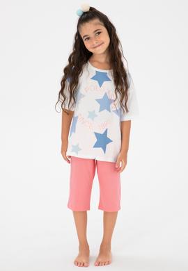 Kız Çocuk Pembe Şortlu Alt Üst Takım - 50315466006