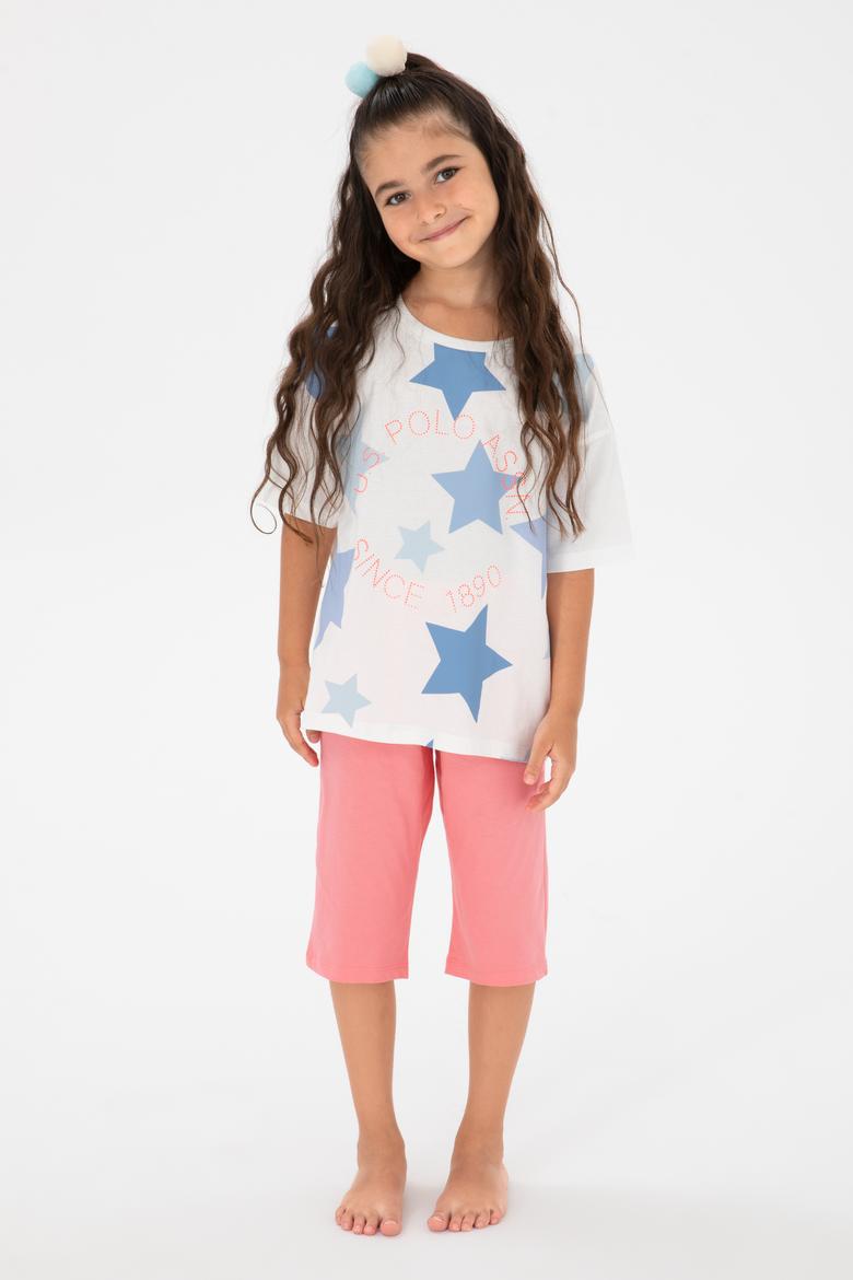 Kız Çocuk Pembe Şortlu Alt Üst Takım - 50315466006