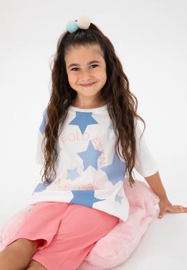 Kız Çocuk Pembe Şortlu Alt Üst Takım - 50315466006