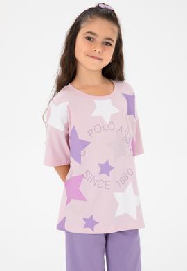 Kız Çocuk Lila Şortlu Alt Üst Takım - 50315466010