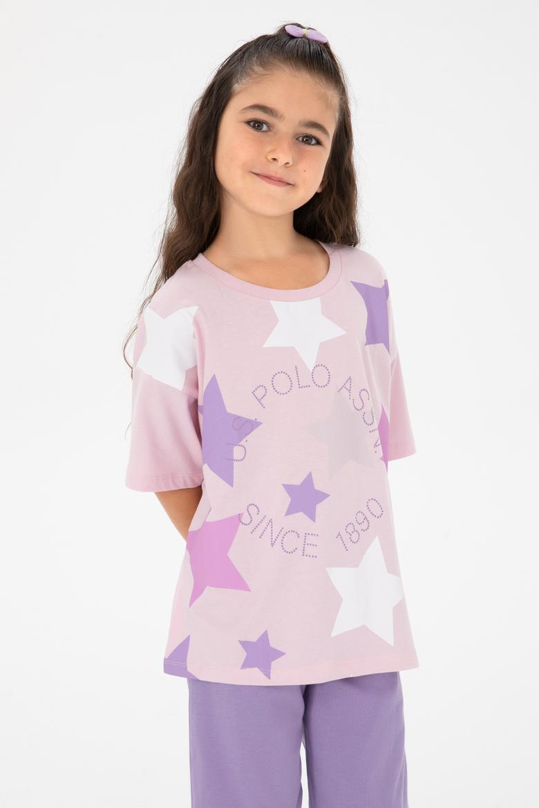 Kız Çocuk Lila Şortlu Alt Üst Takım - 50315466010