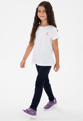 Kız Çocuk Lacivert Toothpick Fit Kanvas Pantolon - 50309130002