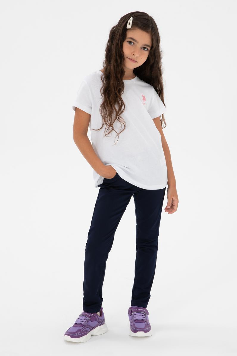 Kız Çocuk Lacivert Toothpick Fit Kanvas Pantolon