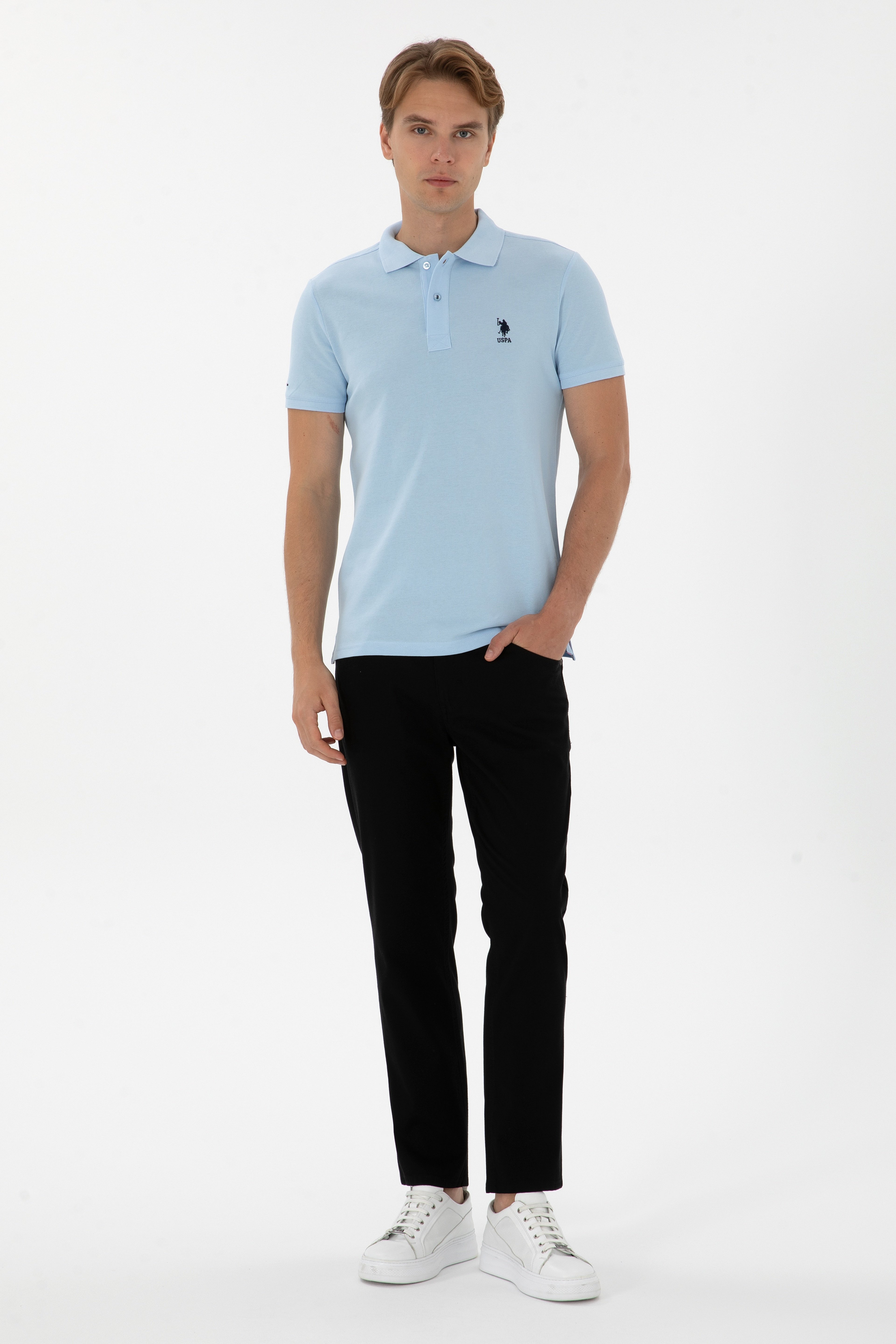 Erkek Regular Fit Siyah Kanvas / Chino Pantolon - Image 1