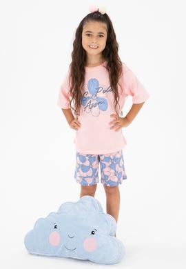 Kız Çocuk Somon Şortlu Alt Üst Takım - 50312506004