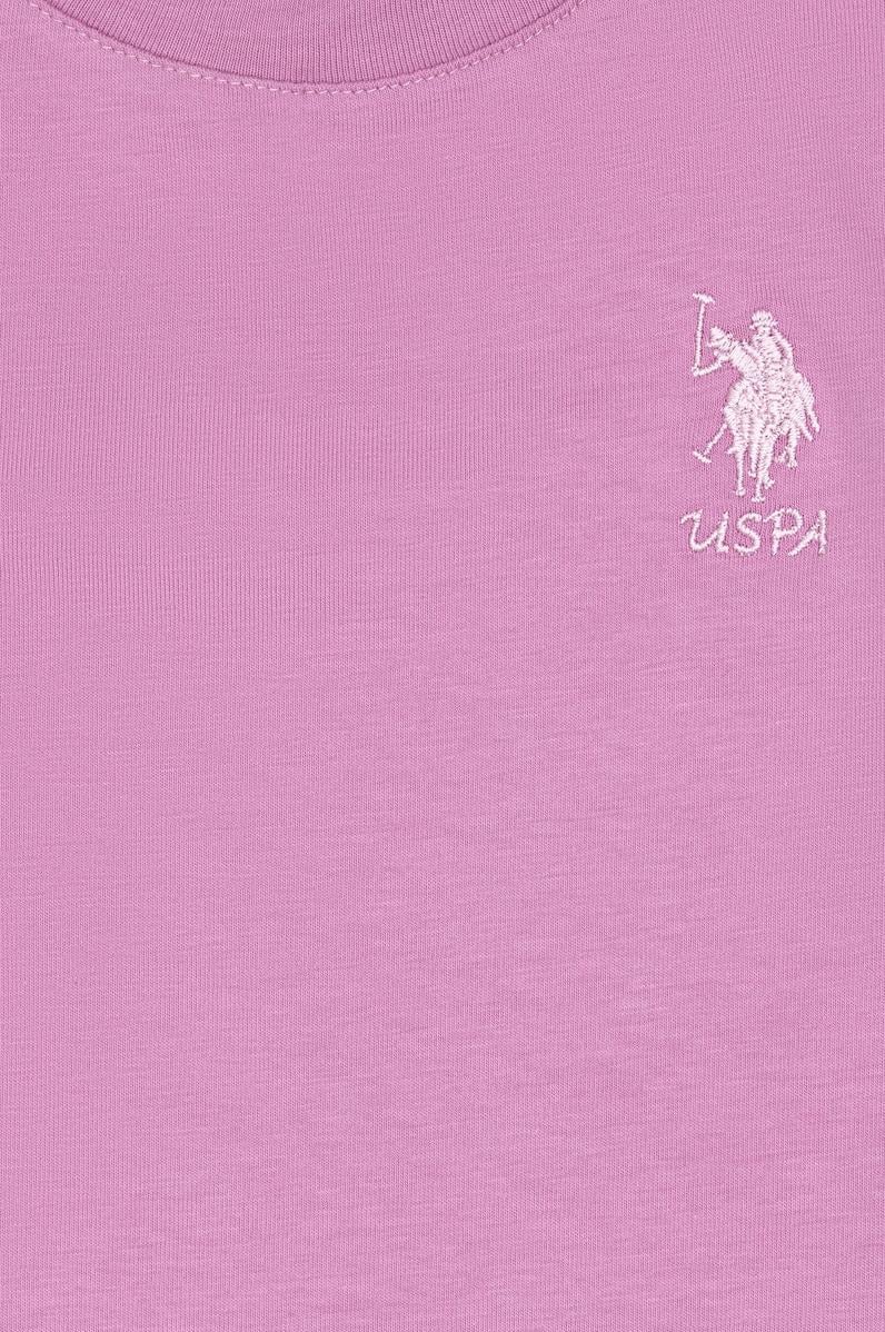 Kız Çocuk Fuşya Bisiklet Yaka Basic Sweatshirt