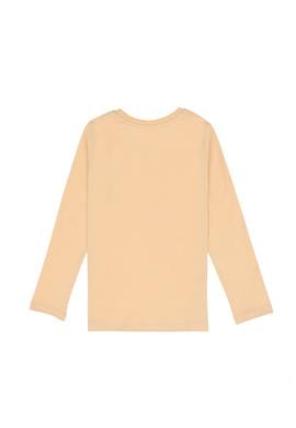 Kız Çocuk Bej Bisiklet Yaka Basic Sweatshirt - 50313123017