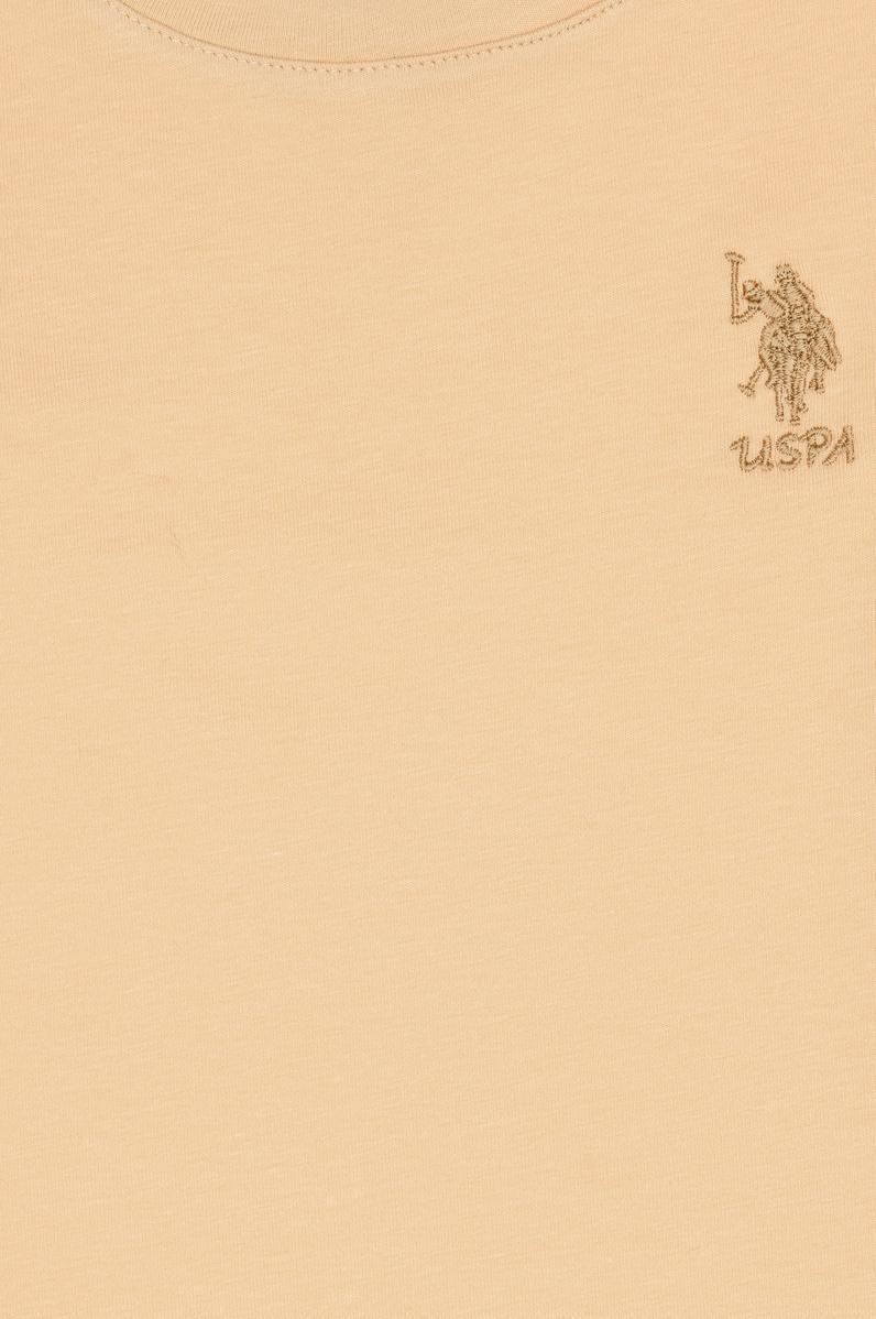 Kız Çocuk Bej Bisiklet Yaka Basic Sweatshirt