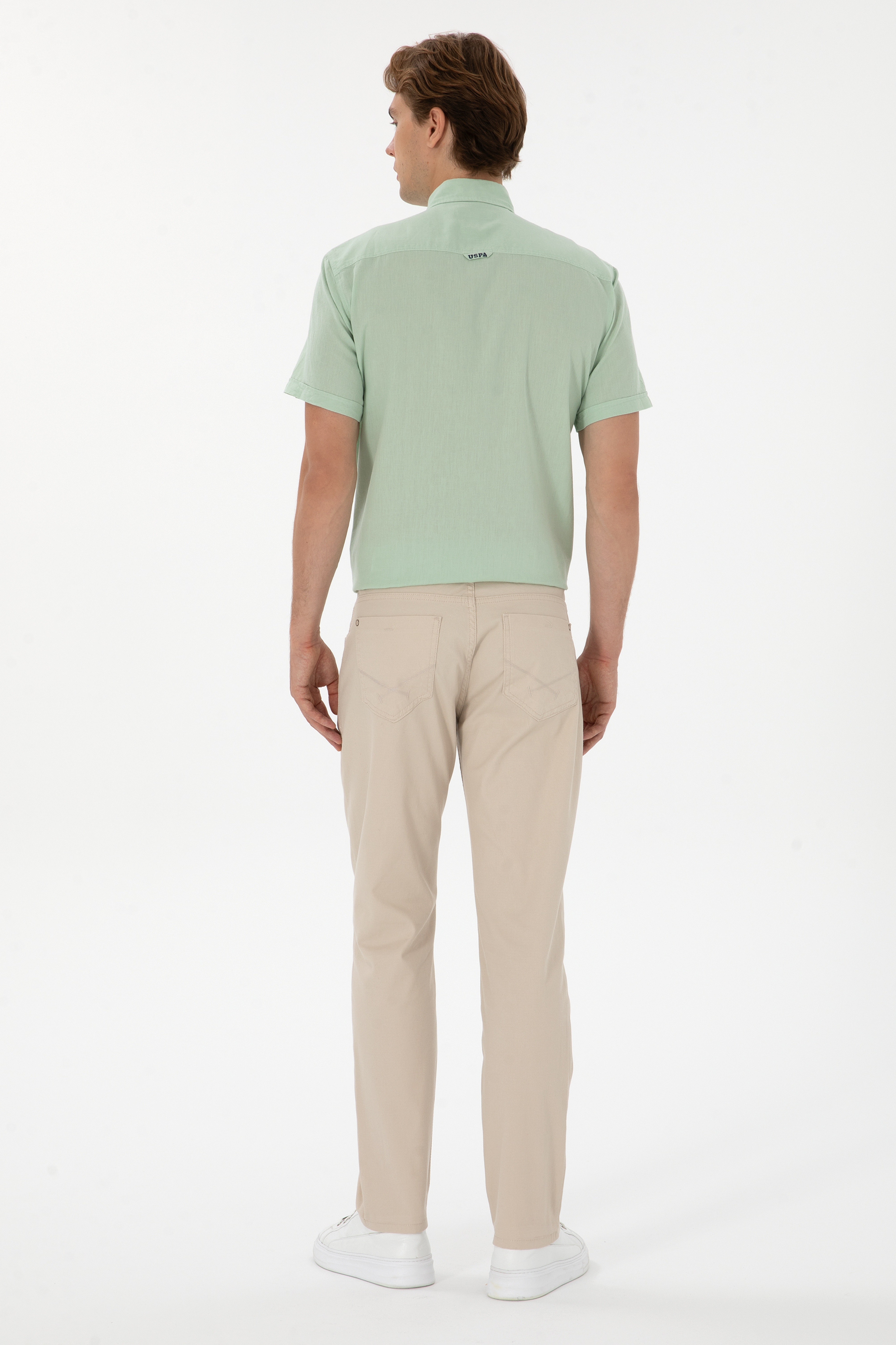 Erkek Regular Fit Taş Kanvas / Chino Pantolon - Image 4