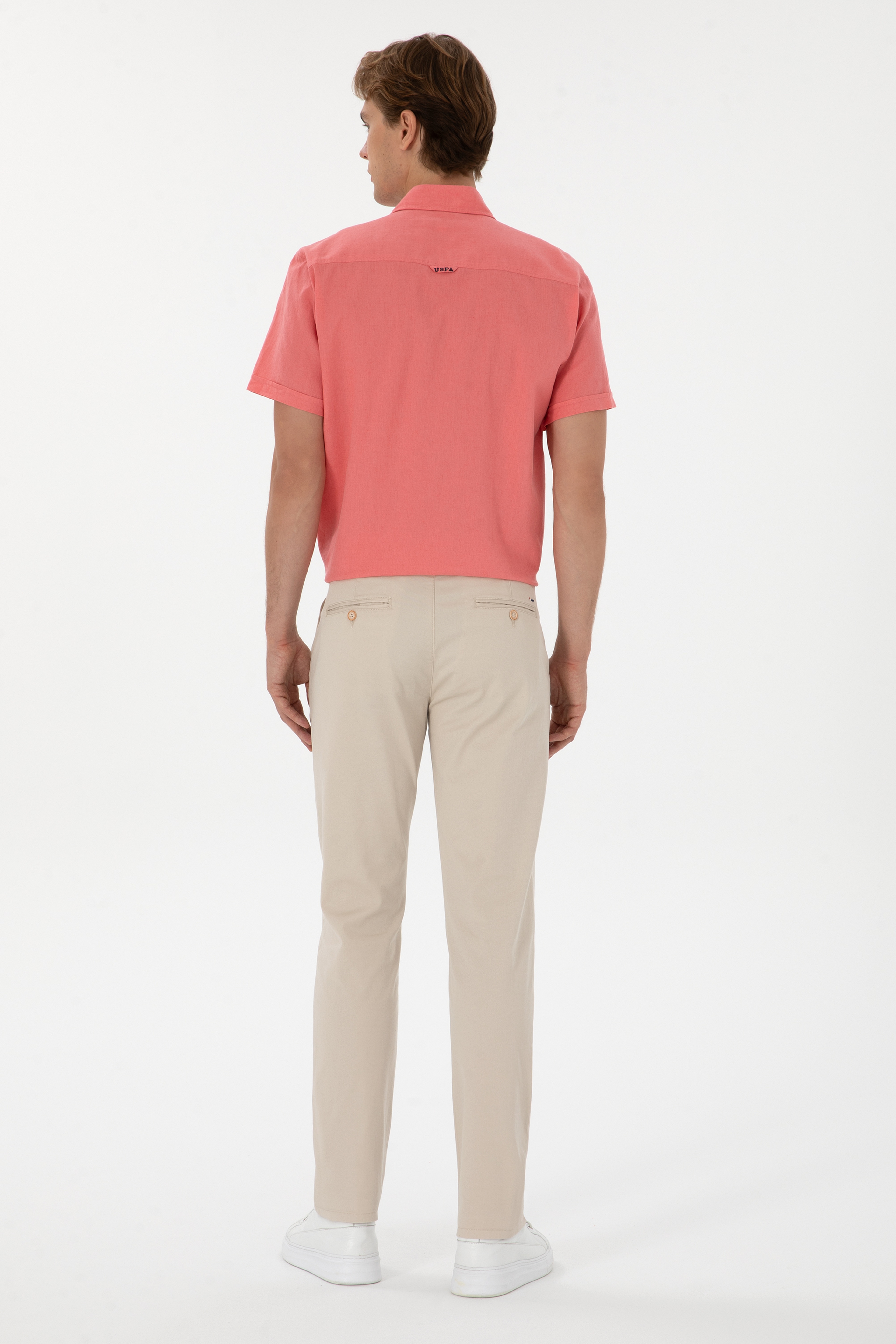 Erkek Regular Fit Taş Kanvas / Chino Pantolon