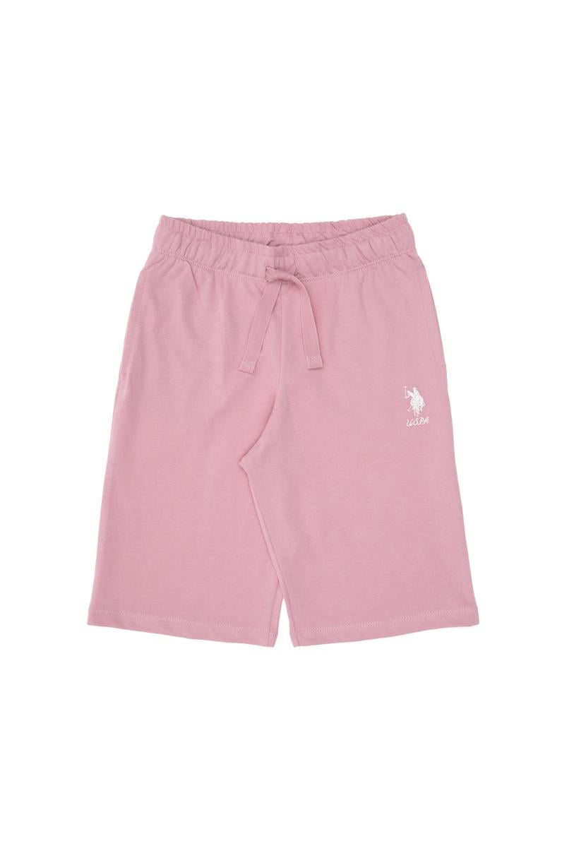 Kız Çocuk Toz Pembe Şortlu Alt Üst Takım