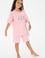 Kız Çocuk Somon Şortlu Alt Üst Takım
