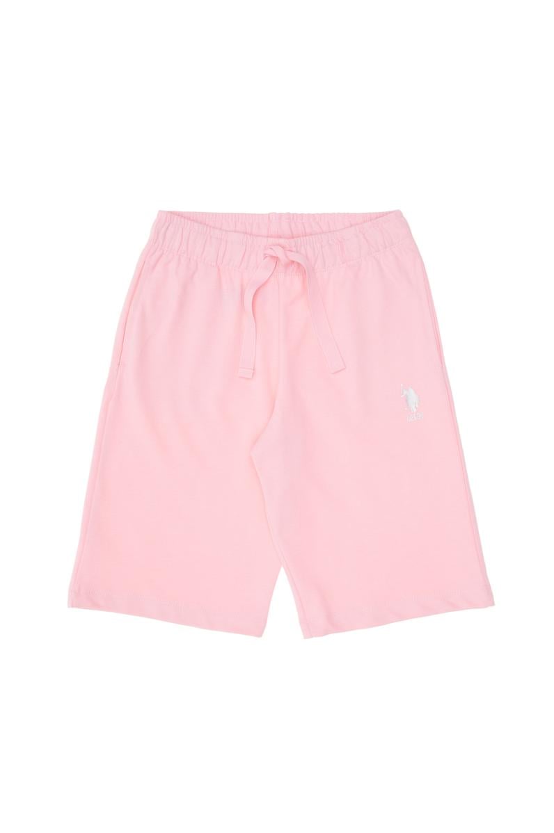 Kız Çocuk Somon Şortlu Alt Üst Takım