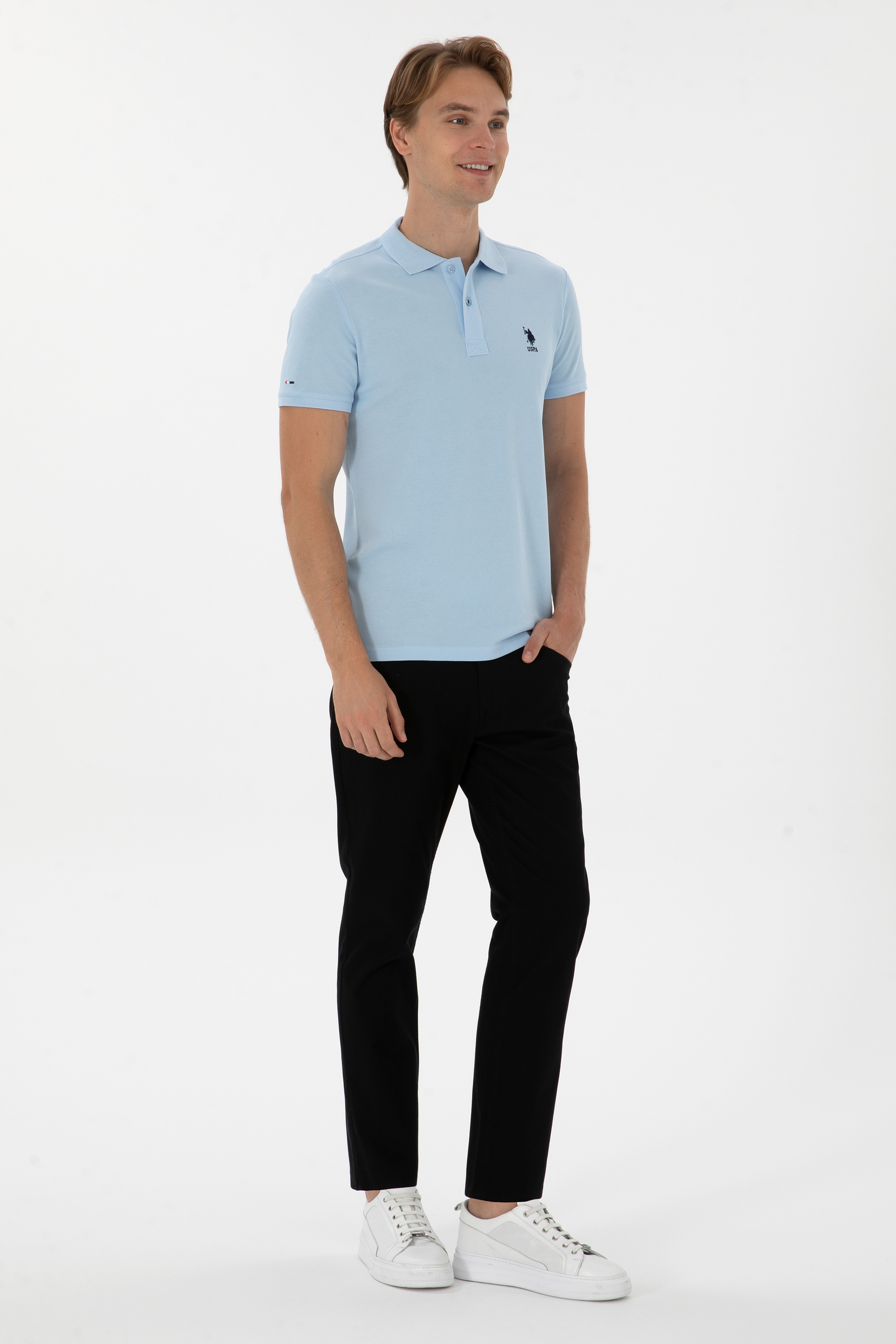 Erkek Regular Fit Siyah Kanvas / Chino Pantolon