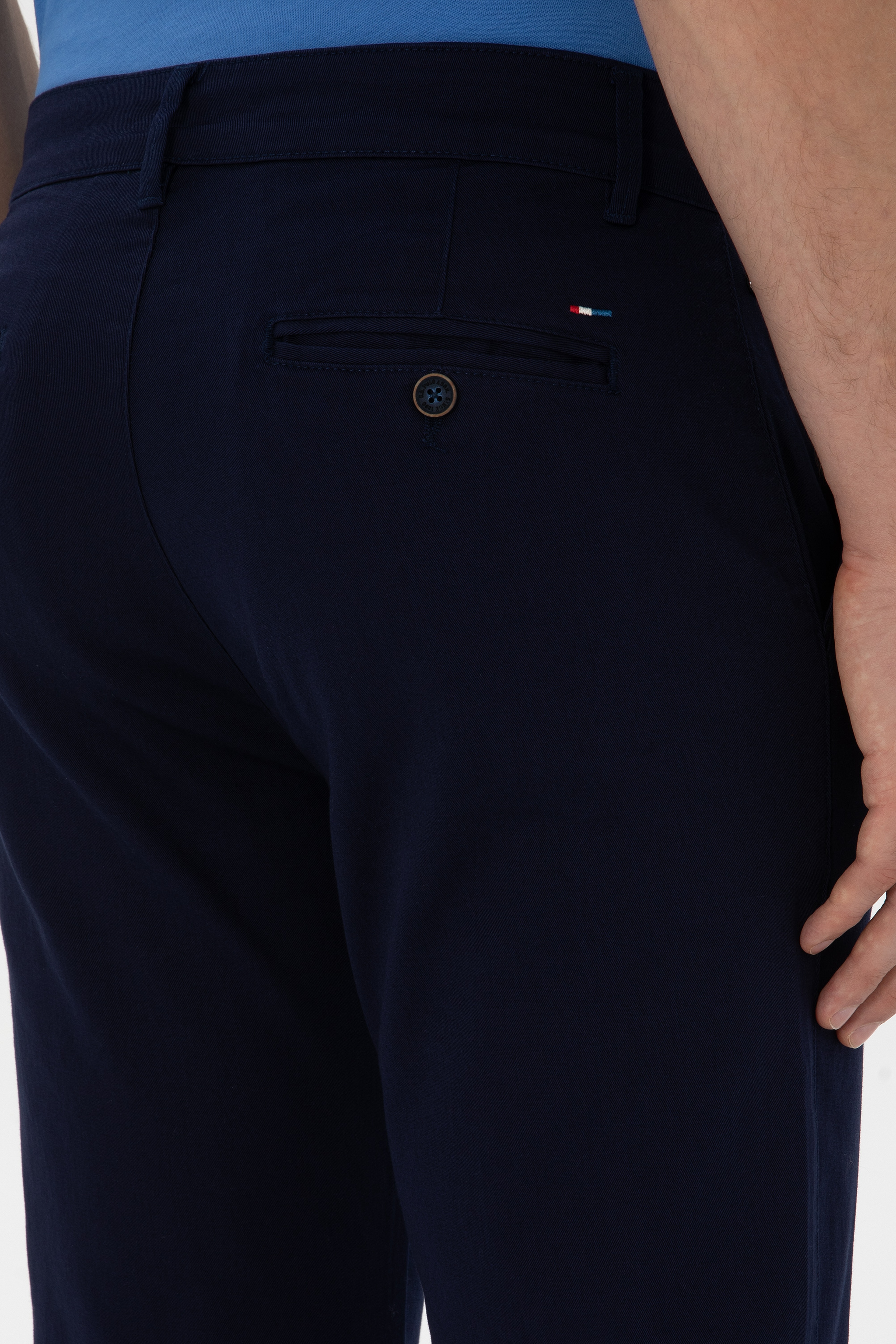 Erkek Regular Fit Lacivert Kanvas / Chino Pantolon - Image 6