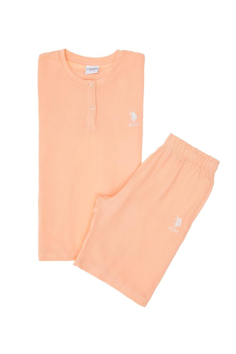 Kız Çocuk Somon Şortlu Alt Üst Takım - 50312537008