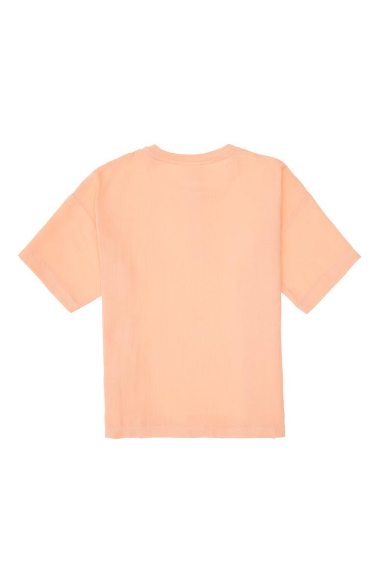 Kız Çocuk Somon Şortlu Alt Üst Takım - 50312537008