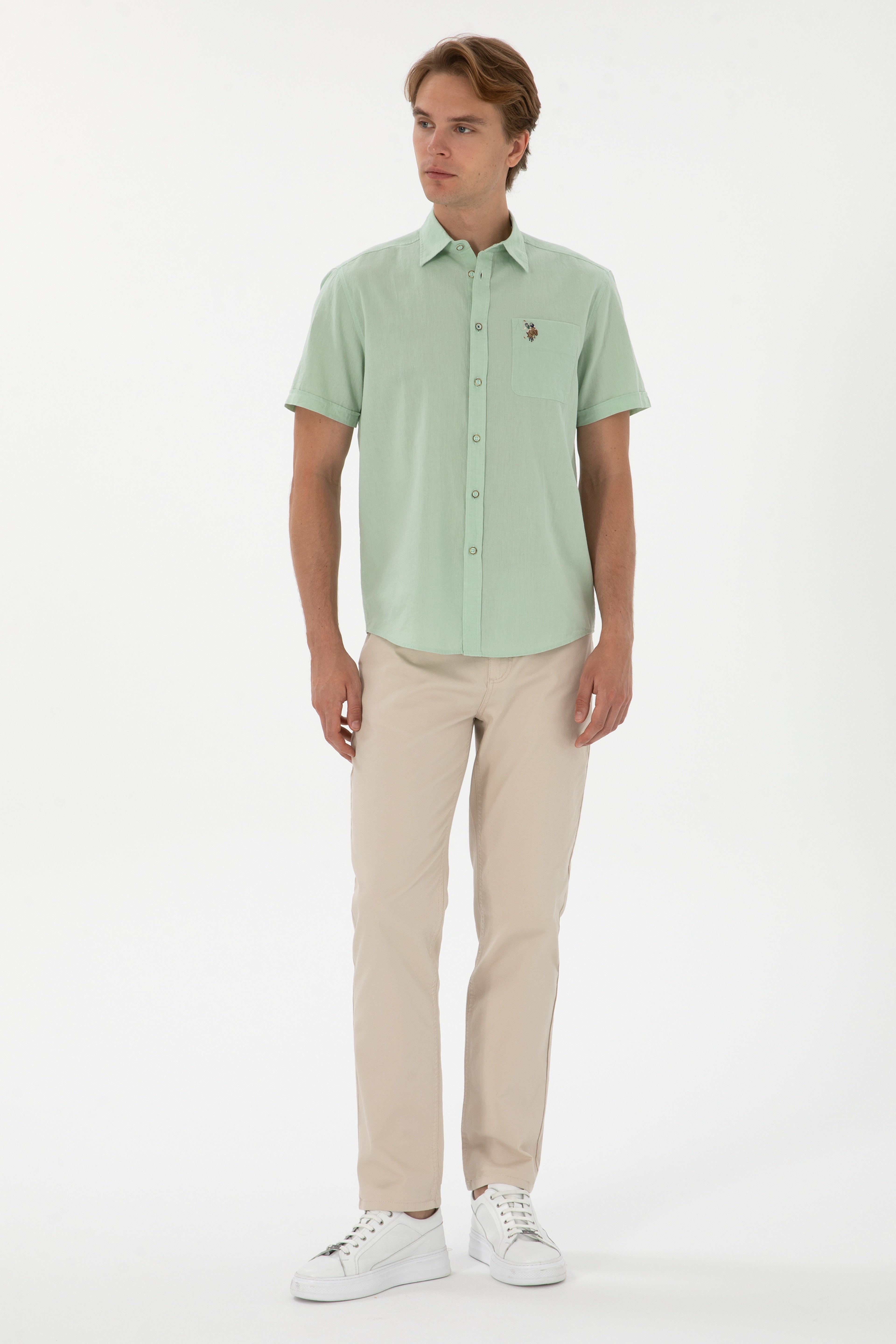 Erkek Regular Fit Taş Kanvas / Chino Pantolon - Image 3