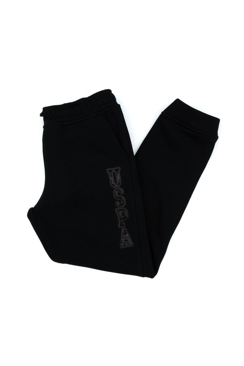 Kız Çocuk Siyah Payet İşlemeli Jogger Eşofman Altı