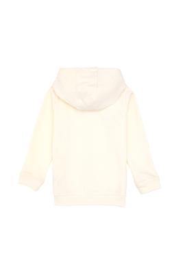 Kız Çocuk Krem Payet İşlemeli Kapüşonlu Basic Sweatshirt - 50314936061