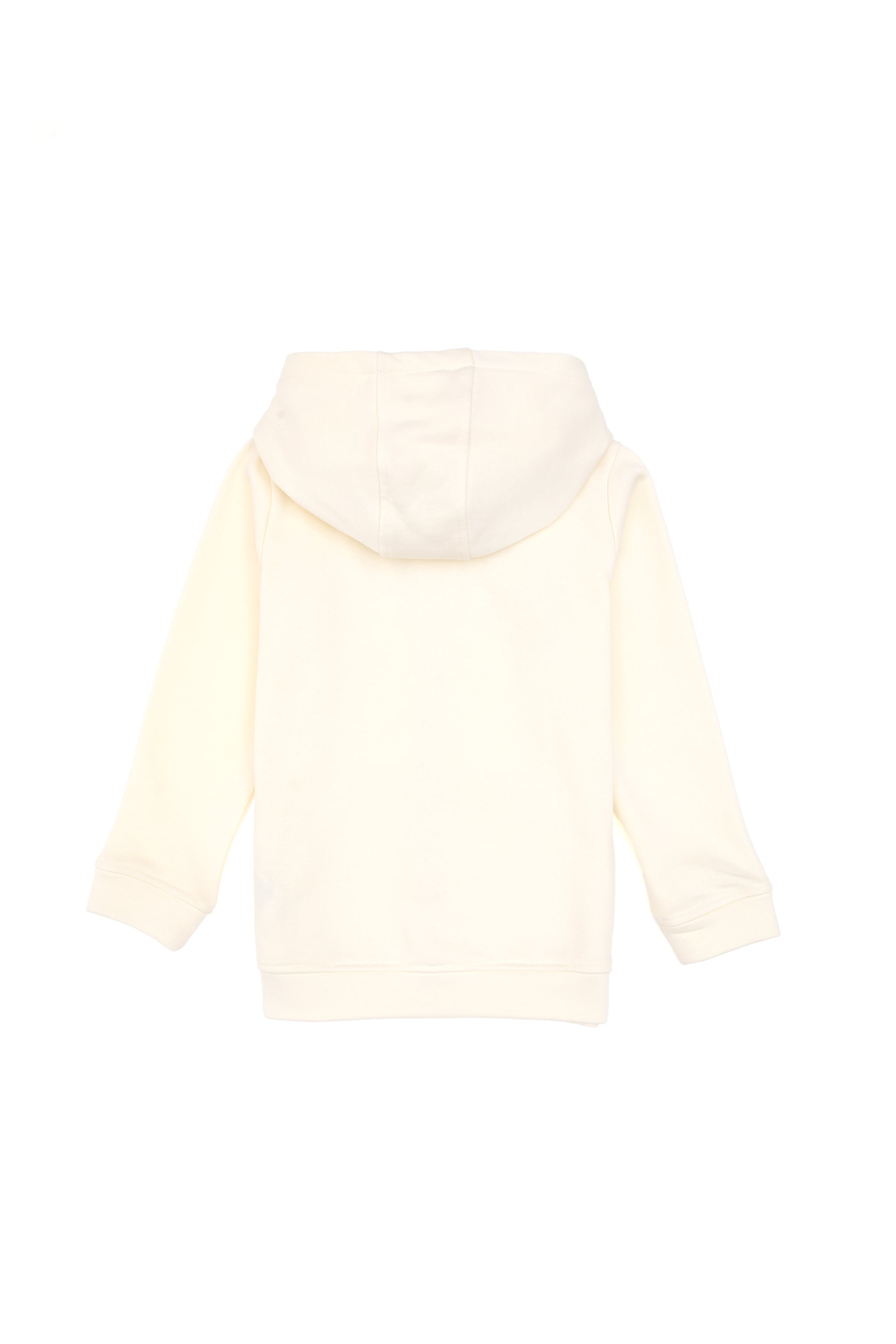 Kız Çocuk Krem Payet İşlemeli Kapüşonlu Basic Sweatshirt - Image 3