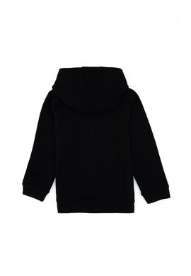 Kız Çocuk Siyah Payet İşlemeli Kapüşonlu Basic Sweatshirt - 50314936031