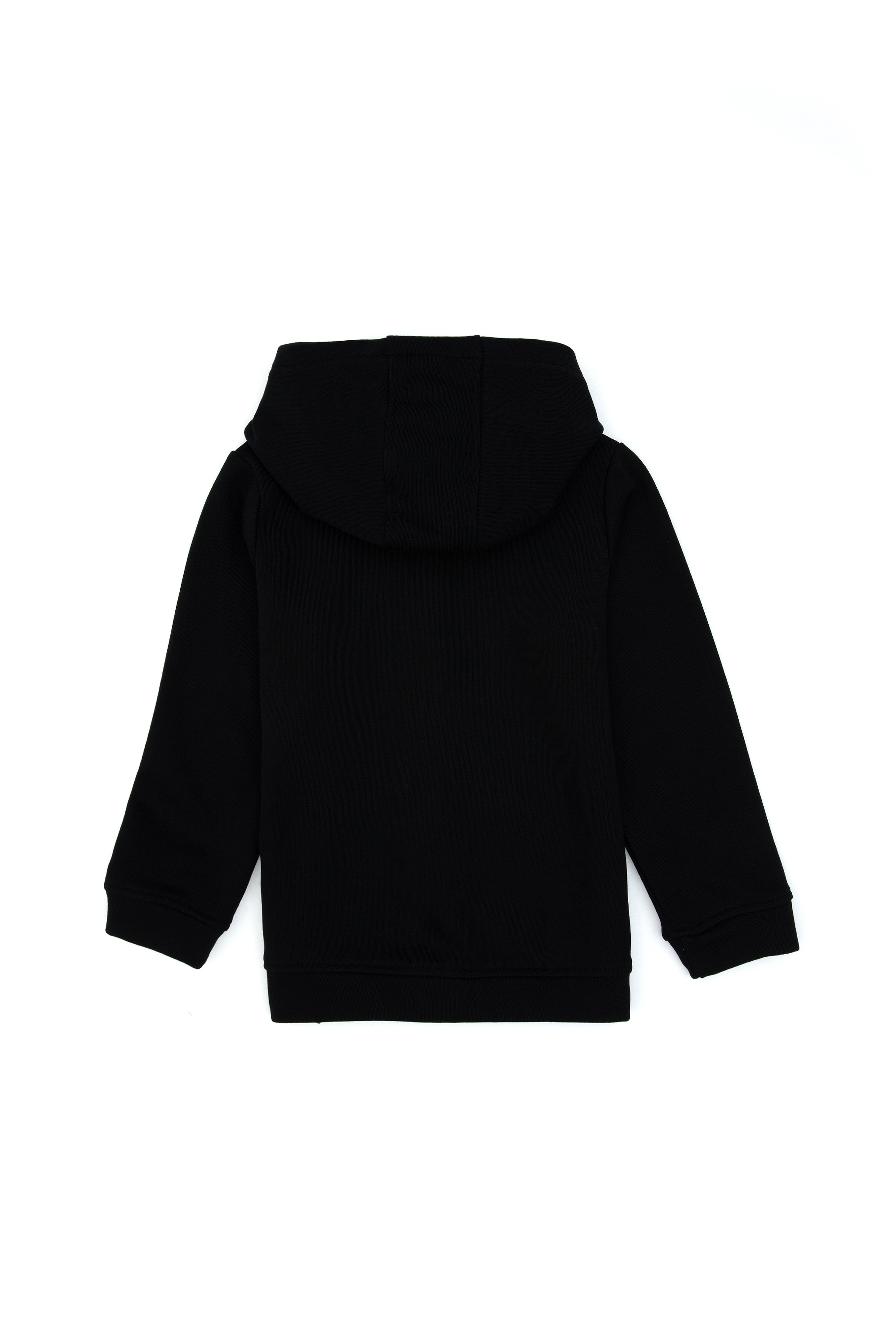 Kız Çocuk Siyah Payet İşlemeli Kapüşonlu Basic Sweatshirt - Image 2