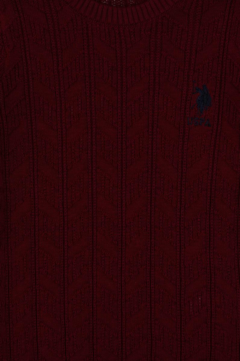 Erkek Çocuk Bordo Basic Kazak