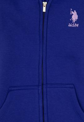 Kız Çocuk Mor Kapüşonlu Fermuarlı Şardonlu Basic Sweatshirt - 50316809009