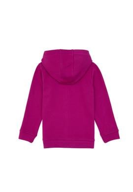 Kız Çocuk Fuşya Payet İşlemeli Kapüşonlu Basic Sweatshirt - 50314936005