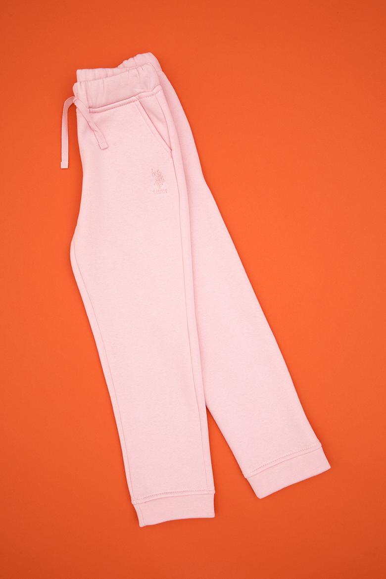 Kız Çocuk Toz Pembe Şardonlu Jogger Eşofman Altı