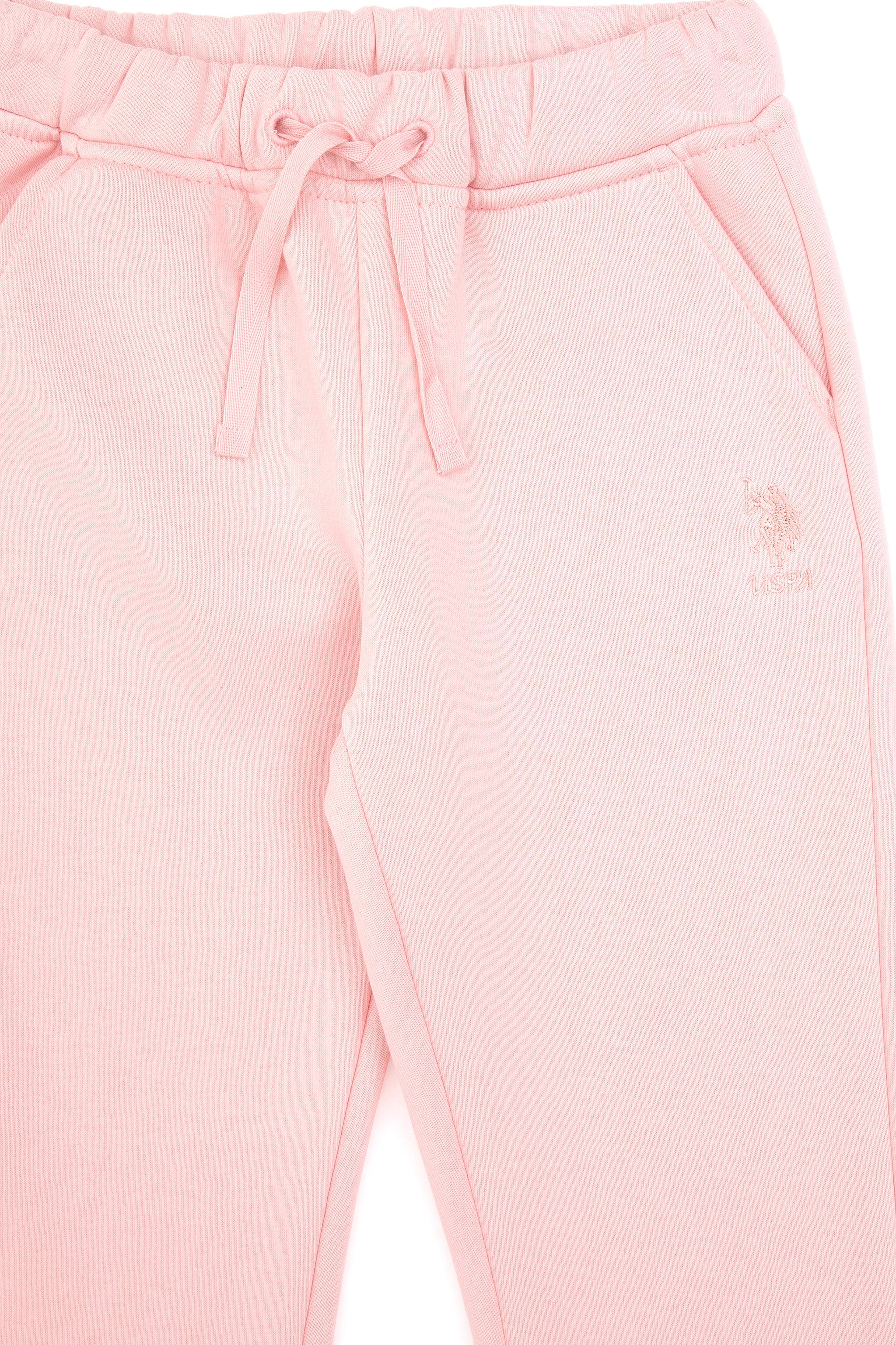 Kız Çocuk Toz Pembe Şardonlu Jogger Eşofman Altı