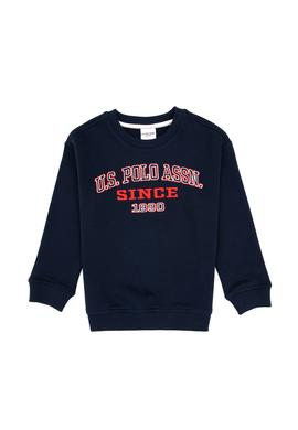 Erkek Çocuk Açık Lacivert Bisiklet Yaka Sweatshirt - 50313843051
