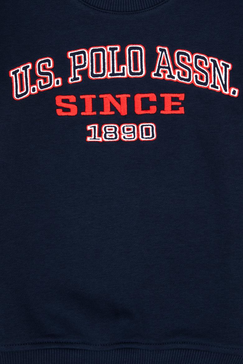 Erkek Çocuk Açık Lacivert Bisiklet Yaka Sweatshirt - 50313843051