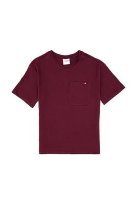 Erkek Çocuk Bordo Bisiklet Yaka Tişört - 50314946125