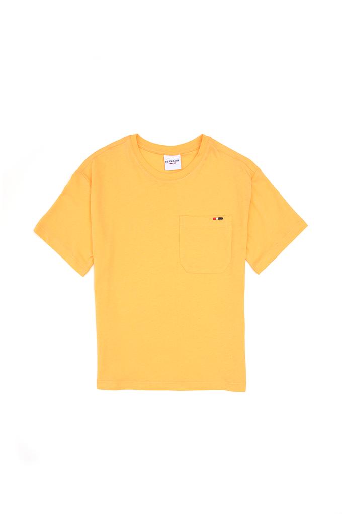 Erkek Çocuk Turuncu Bisiklet Yaka Tişört