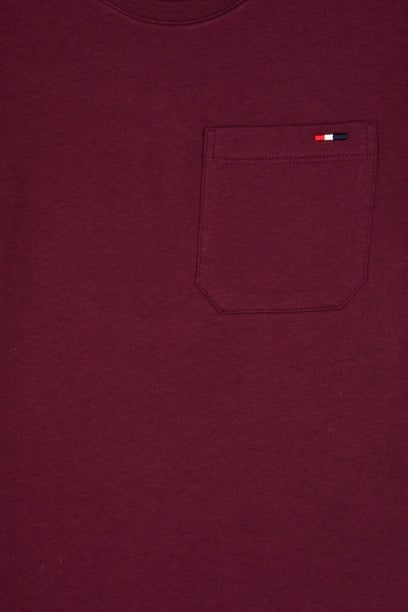 Erkek Çocuk Bordo Bisiklet Yaka Tişört