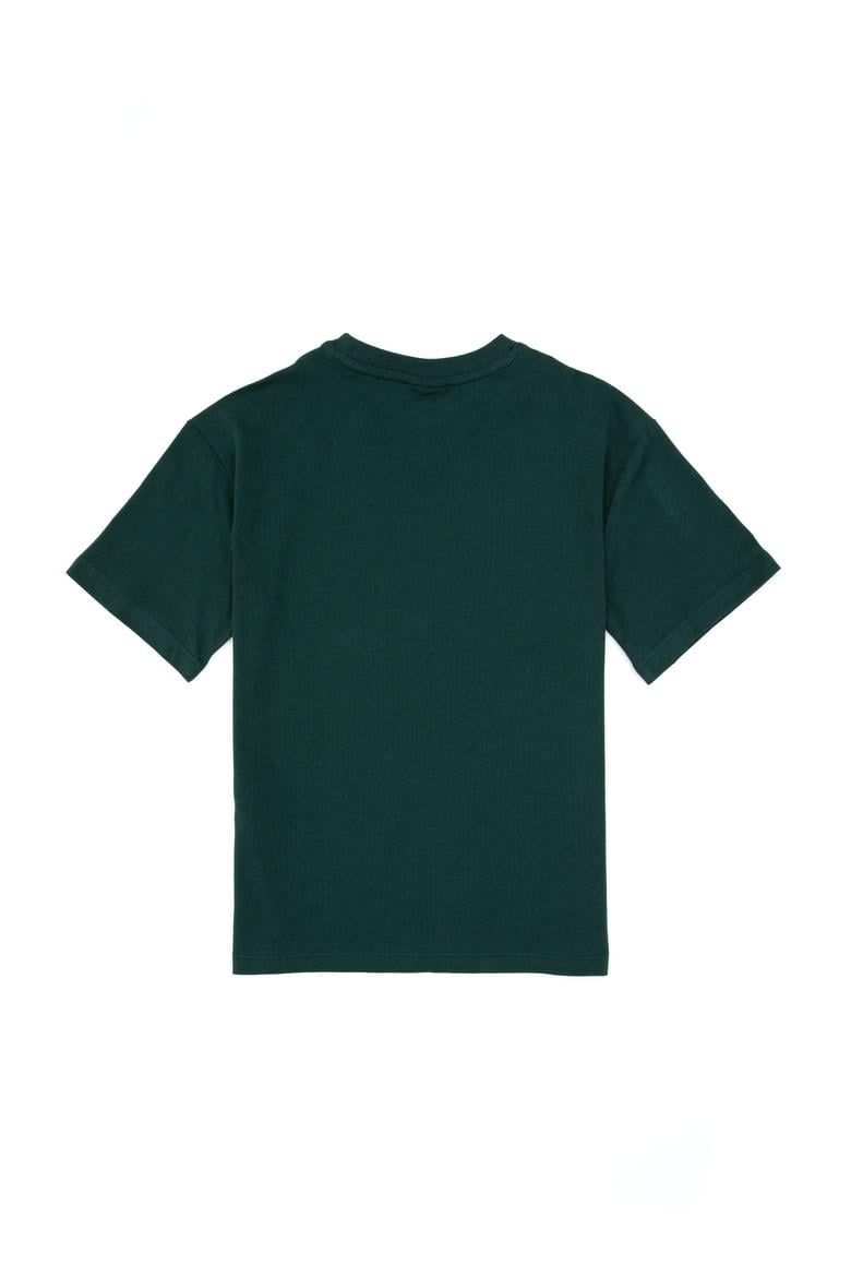 Erkek Çocuk Koyu Yeşil Bisiklet Yaka Tişört - 50314961095