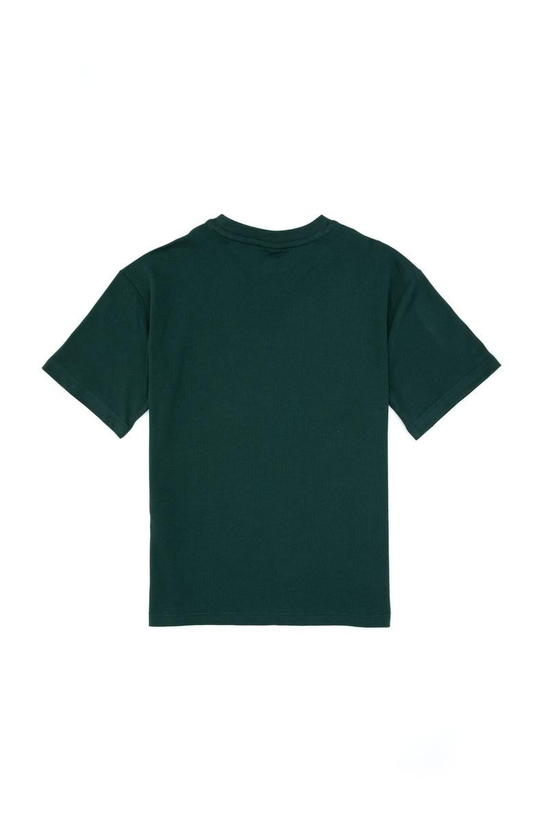Erkek Çocuk Koyu Yeşil Bisiklet Yaka Tişört