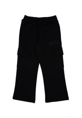 Kız Çocuk Siyah Cep Detaylı Parlak Baskılı Eşofman Altı - 50316892039