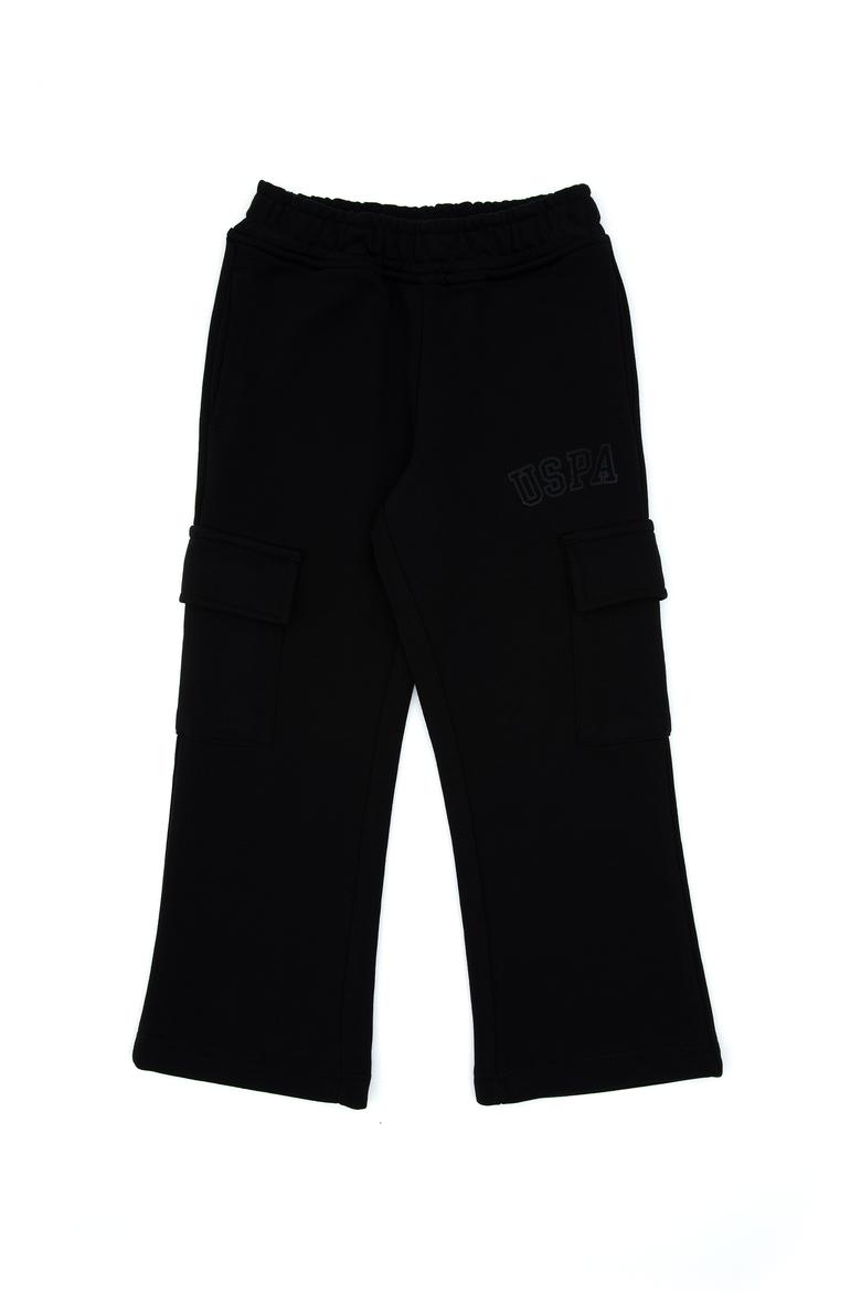 Kız Çocuk Siyah Cep Detaylı Parlak Baskılı Eşofman Altı - 50316892039