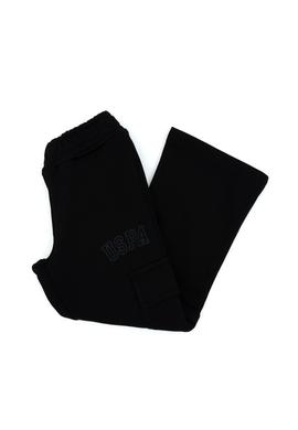 Kız Çocuk Siyah Cep Detaylı Parlak Baskılı Eşofman Altı - 50316892039