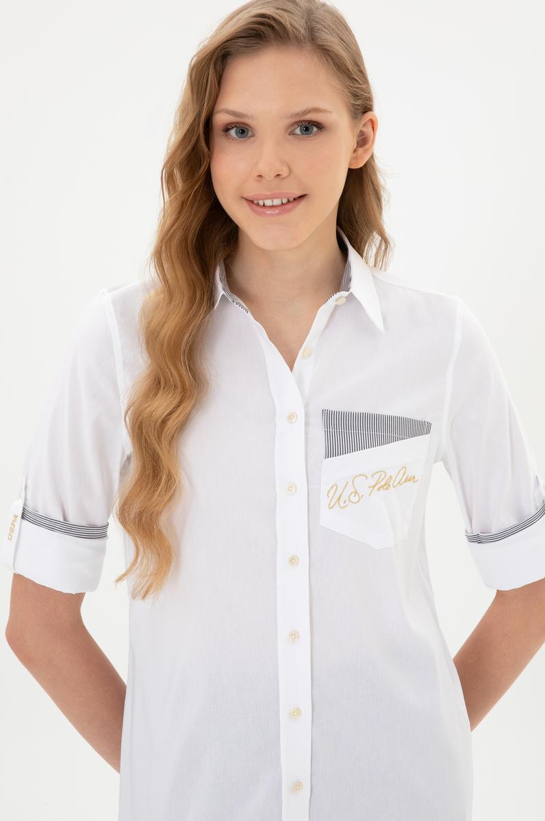 Kadın Lacivert Uzun Kollu Gömlek